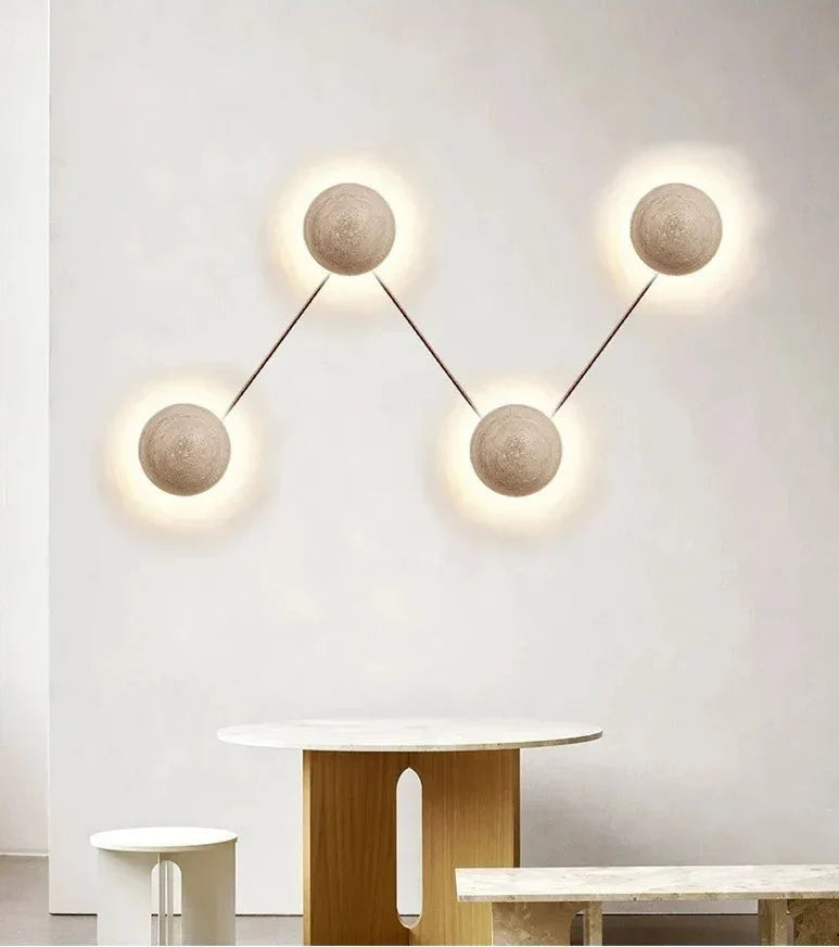 MarbleGlow - Half-Round Stone Wall Lamp