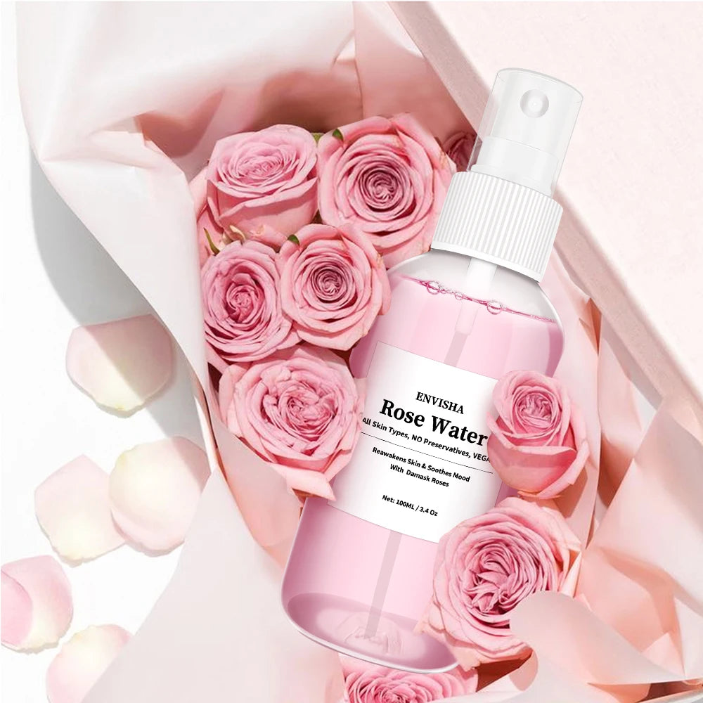 FloralDew Mist - Sérum rafraîchissant à l'eau de rose pour une peau douce et souple