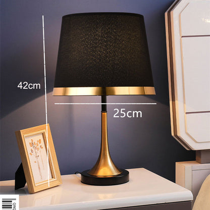 GiltGlow – Elegant Gold and Black Retro Table Lamp