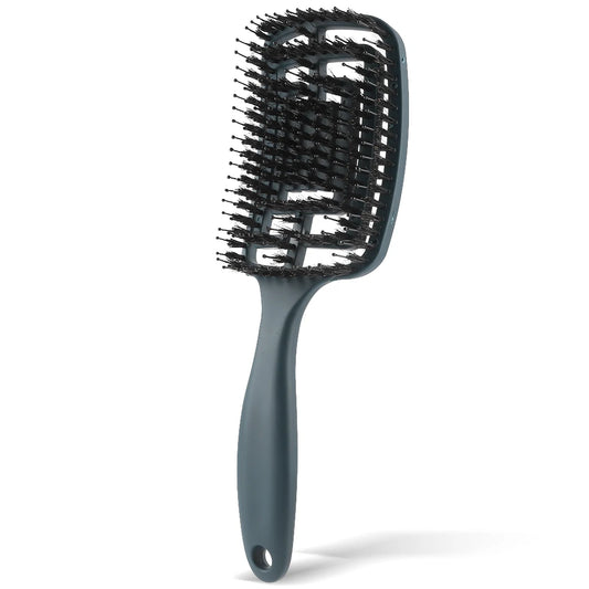 TangleFree - Nylon Bristle Detangler Brush for Curved Styling