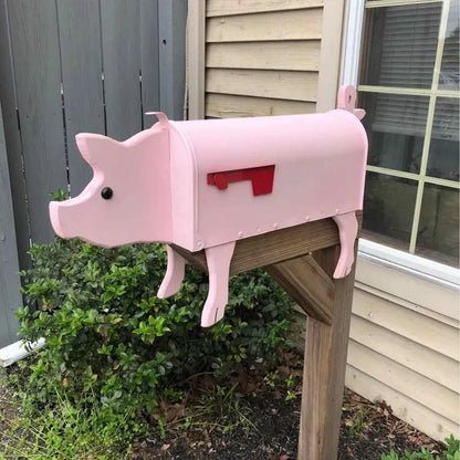 Handmade Animal Sculpture Mailbox – Corrosion-Resistant Metal Post Box for Garden and Driveway Decor-4