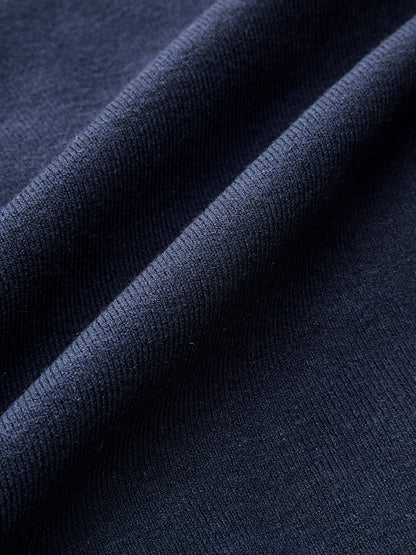 Sailor Collar Denim Trim Knit Outerwear 4