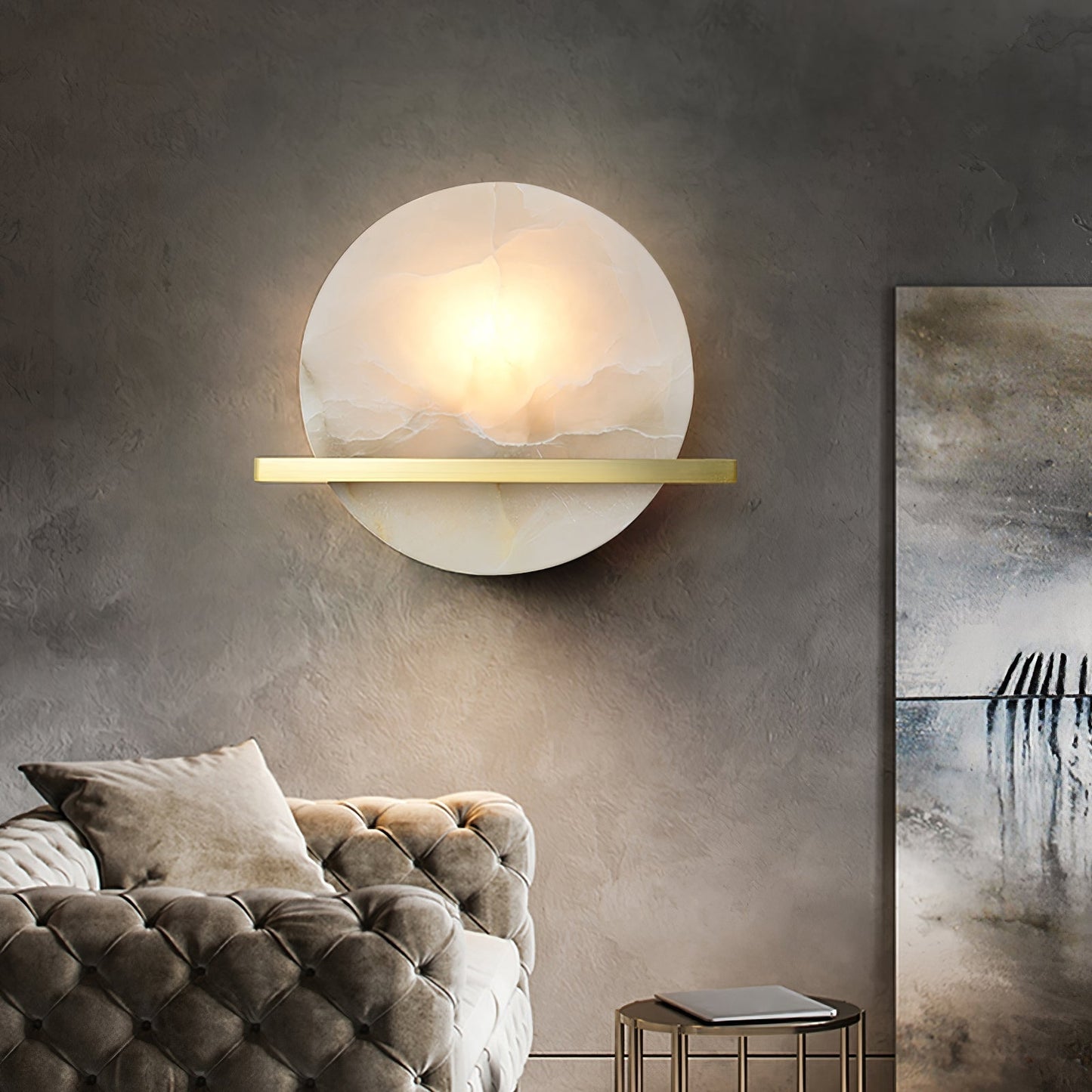 MarbleAura – Luksusowa Lampa Ścienna z Marmuru w Stylu Klasycznym