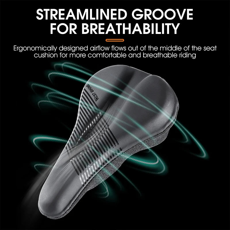 Wear-Resistant Bicycle Saddle Cover with Shock Absorption and Waterproof Design – Soft Bike Seat Cushion for Comfort-2