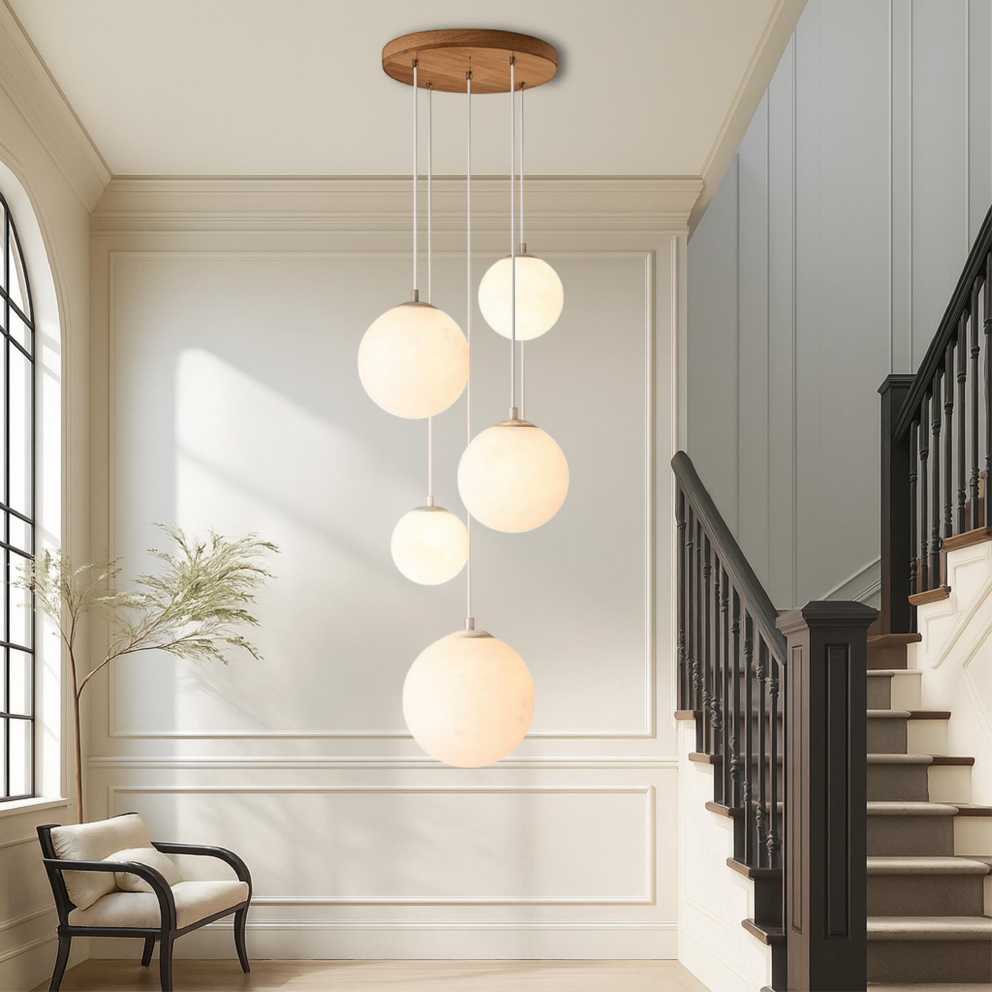 Scandinavian chandelier Moon lamp Stairs 0