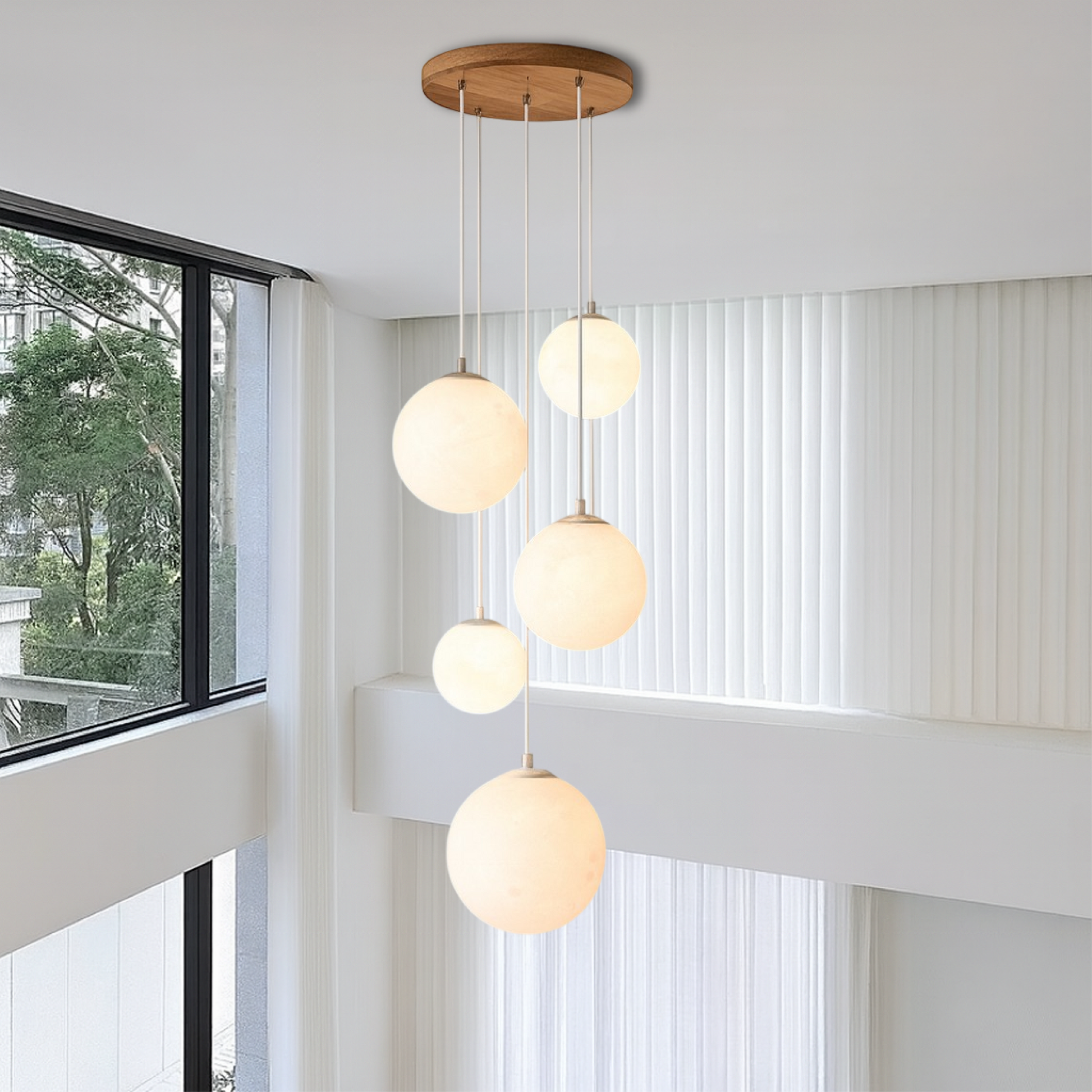 Scandinavian chandelier Moon lamp Stairs 1