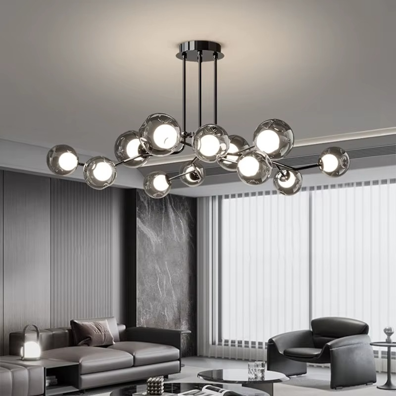 Scandinavian glass ceiling lamp 1