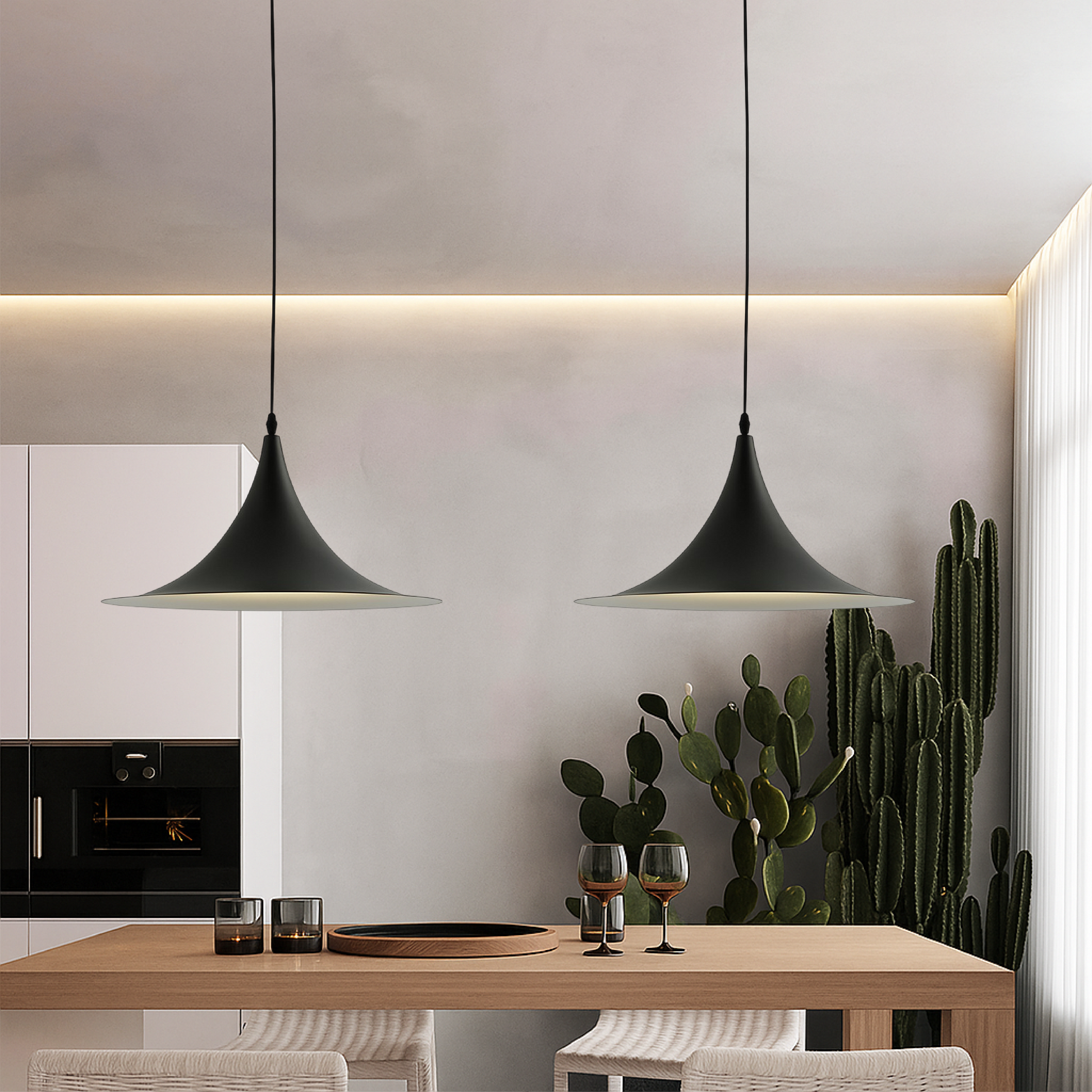 Scandinavian saucer pendant lamp 3