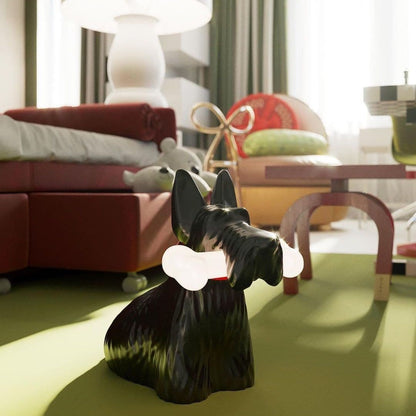 PuppyShine – Lampada da tavolo LED con Scottie Dog giocoso
