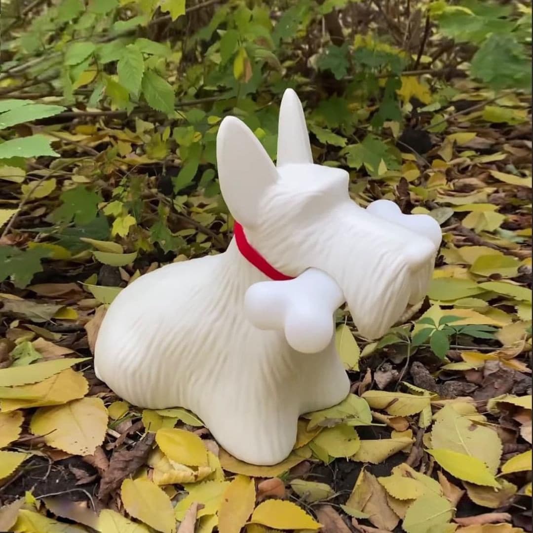 PuppyShine – Lampada da tavolo LED con Scottie Dog giocoso