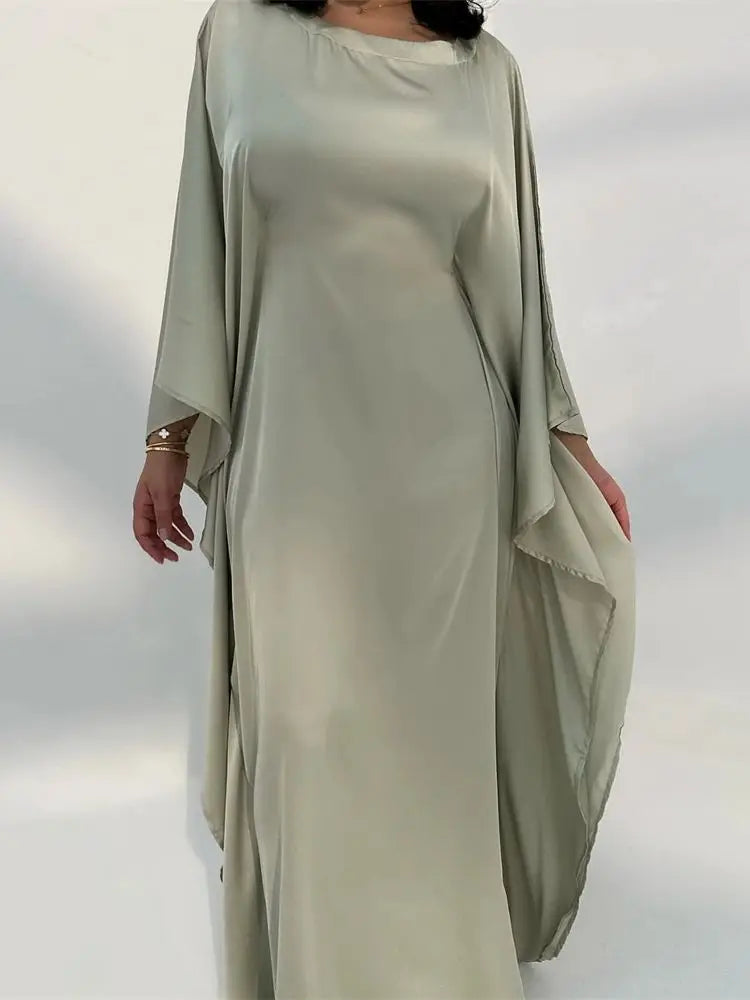 Grace - Long Sleeve Maxi Dress with Stylish Cloak Sleeves for Women-6