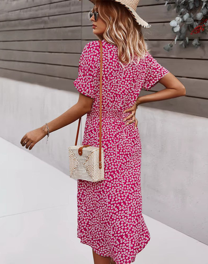 Boho Maxi Dress for Women - Floral Print Summer Dress in Airy Viscose-4