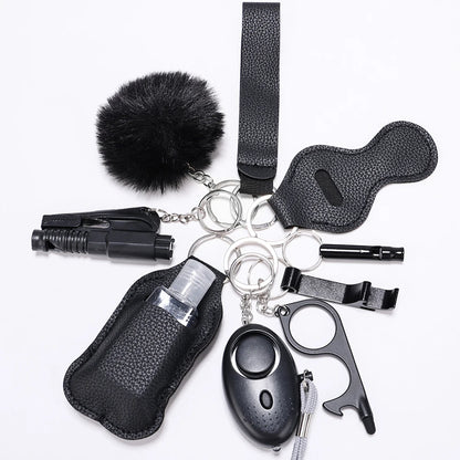 Self Defense Keychain Set with Personal Alarm and Window Breaker for Women's Safety 13