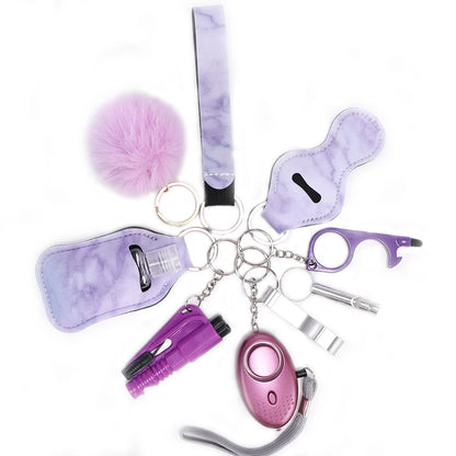 Self Defense Keychain Set with Personal Alarm and Window Breaker for Women's Safety 8