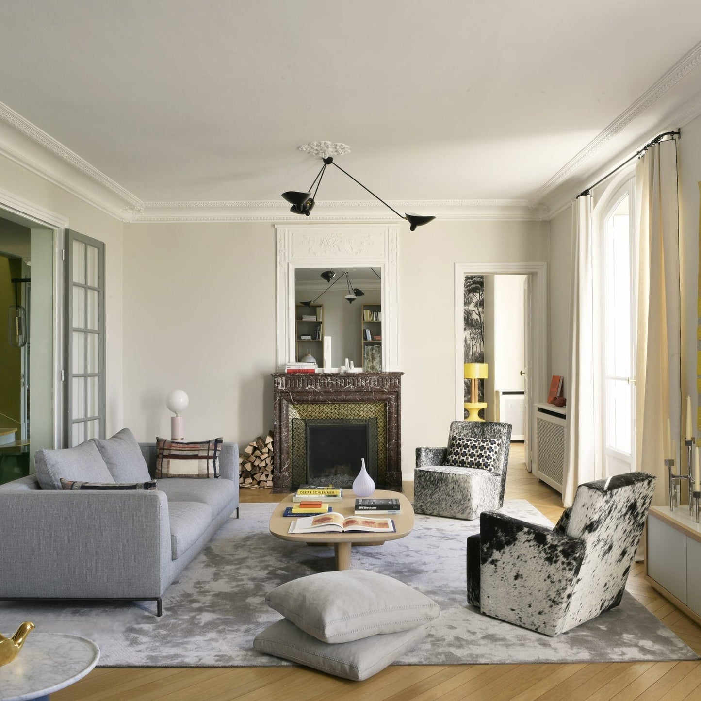 LuxeAura - Ceiling Lamp with Serge-Inspired Design and Refined Light