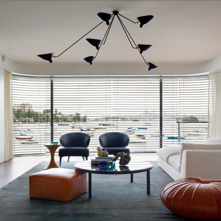 LuxeAura - Ceiling Lamp with Serge-Inspired Design and Refined Light