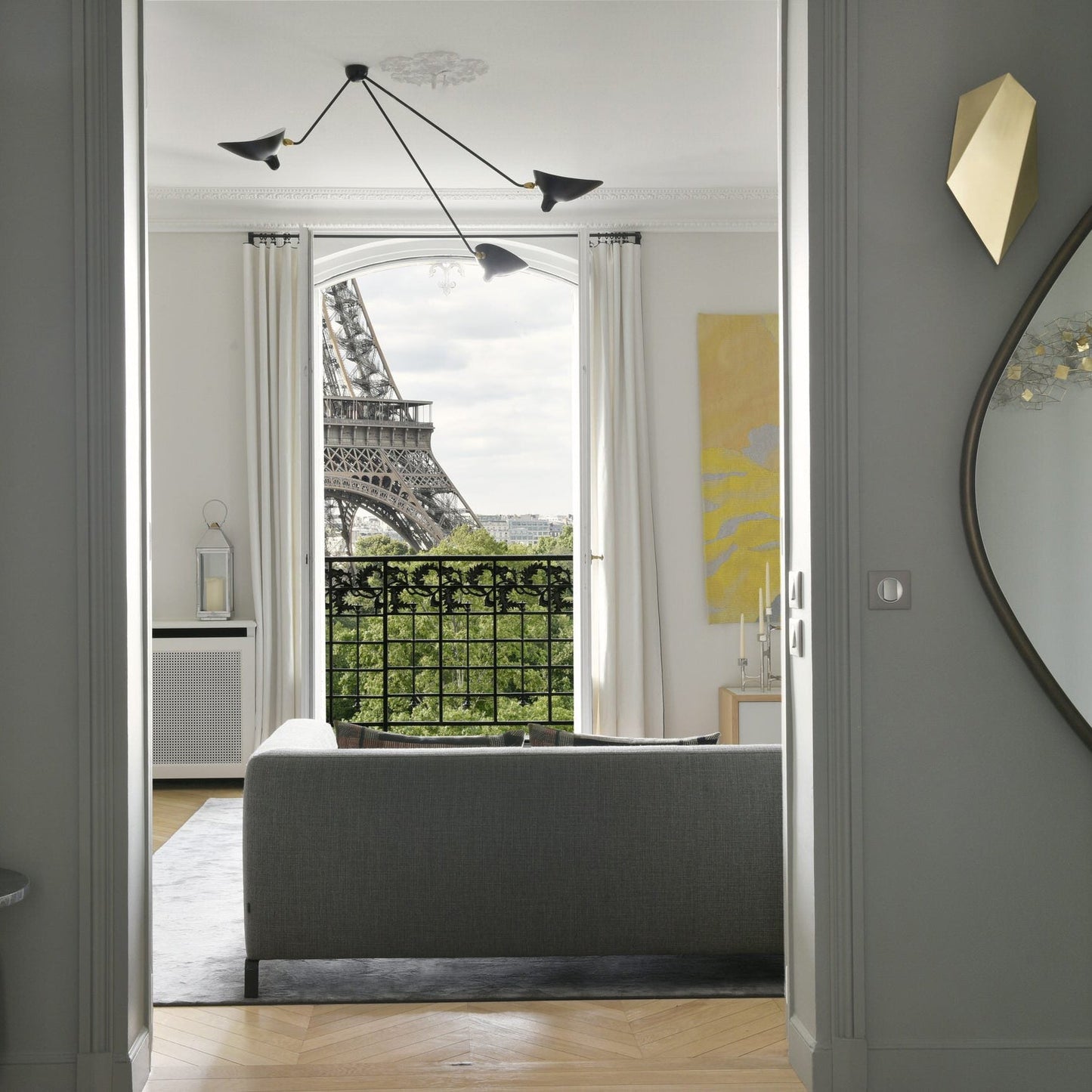 LuxeAura - Ceiling Lamp with Serge-Inspired Design and Refined Light