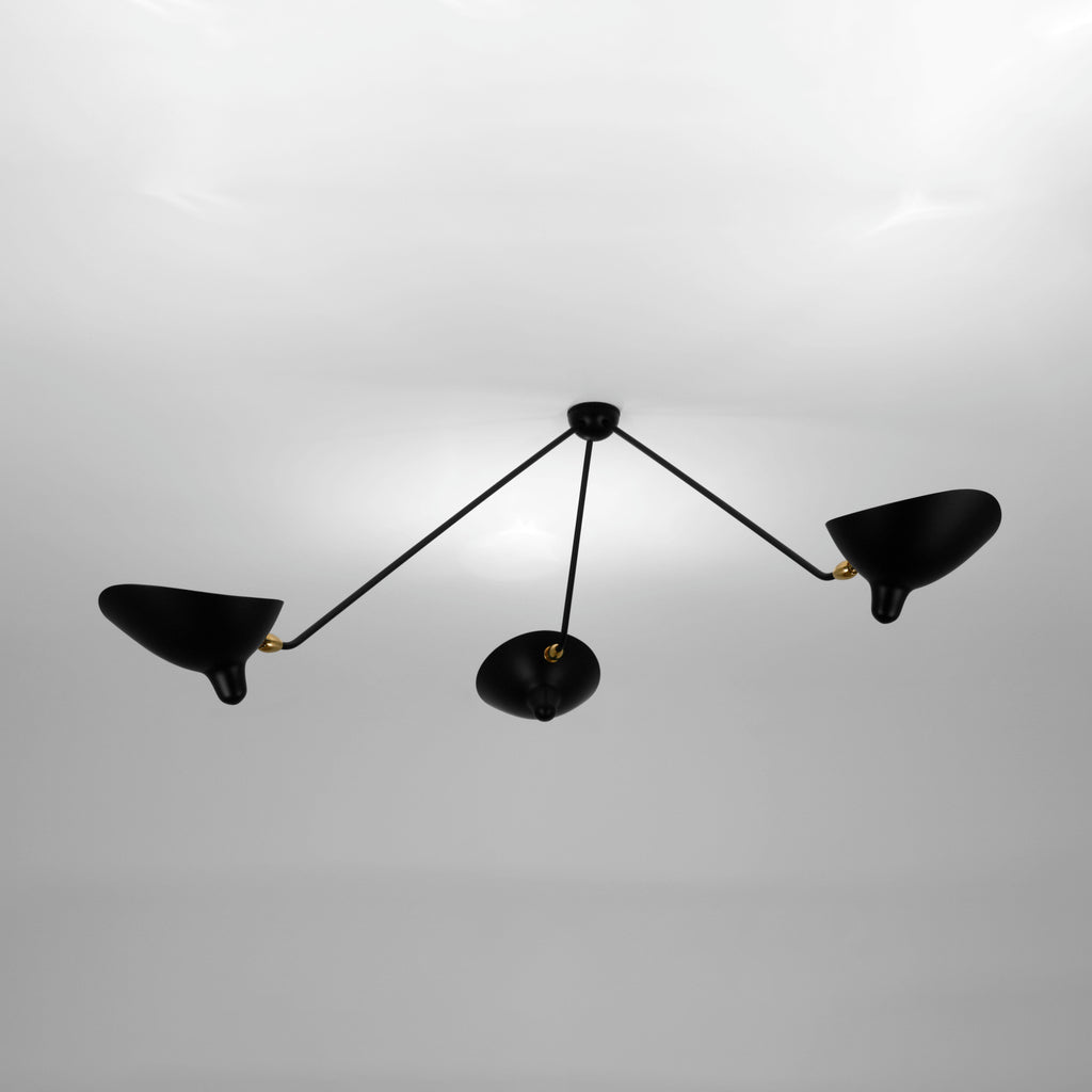 LuxeAura - Ceiling Lamp with Serge-Inspired Design and Refined Light
