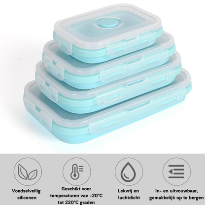 SiliconeFlex | Collapsible Leak-Proof Food Storage Containers Set 4