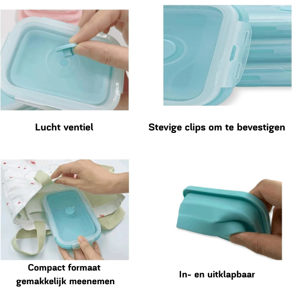 SiliconeFlex | Collapsible Leak-Proof Food Storage Containers Set 6
