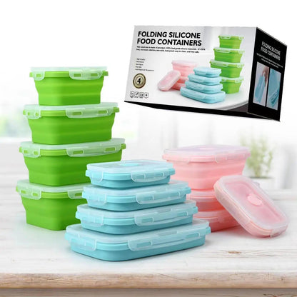 SiliconeFlex | Collapsible Leak-Proof Food Storage Containers Set 7