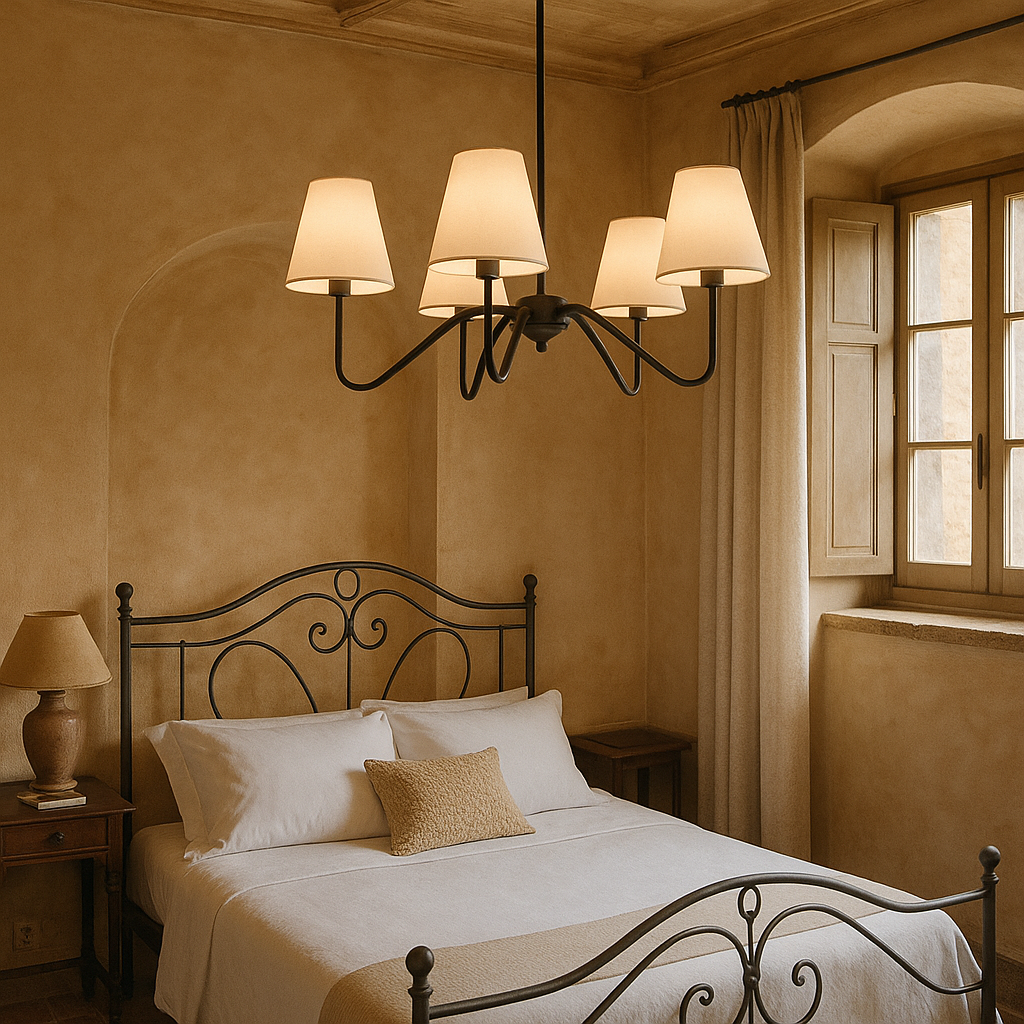 Silk chandelier for bedroom 1
