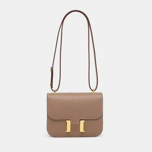 Small Square Shoulder Bag with Palm Leaf Pattern 0