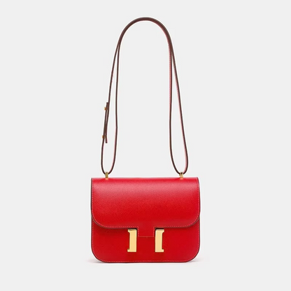 Small Square Shoulder Bag with Palm Leaf Pattern 1