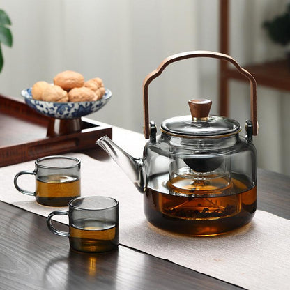 SmokedGlass | Elegant Natural Wood Tea Brewing Teapot (≈79 characters without spaces) 3