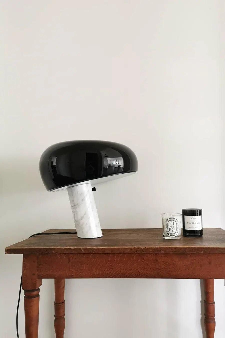 PureMarble - Sleek Marble Table Lamp Design
