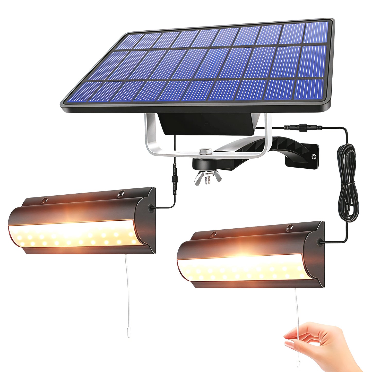 Solar Powered Outdoor Modern LED Wall Light 2