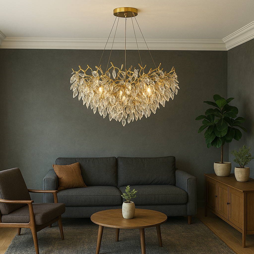 Solenor | Round Crystal Chandelier for Sophisticated Interior 0