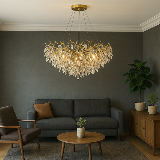 Solenor | Round Crystal Chandelier for Sophisticated Interior 0