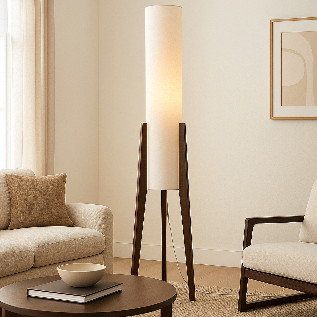 Solid Walnut Floor Lamp 1