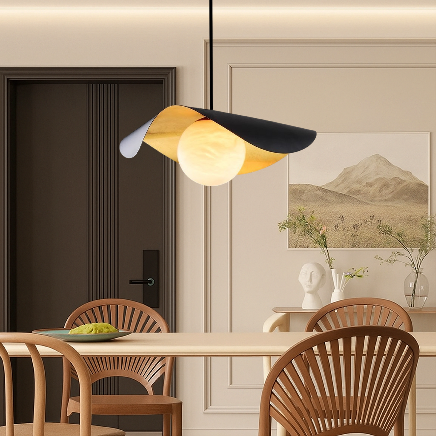 Spanish marble ball pendant lamp 1