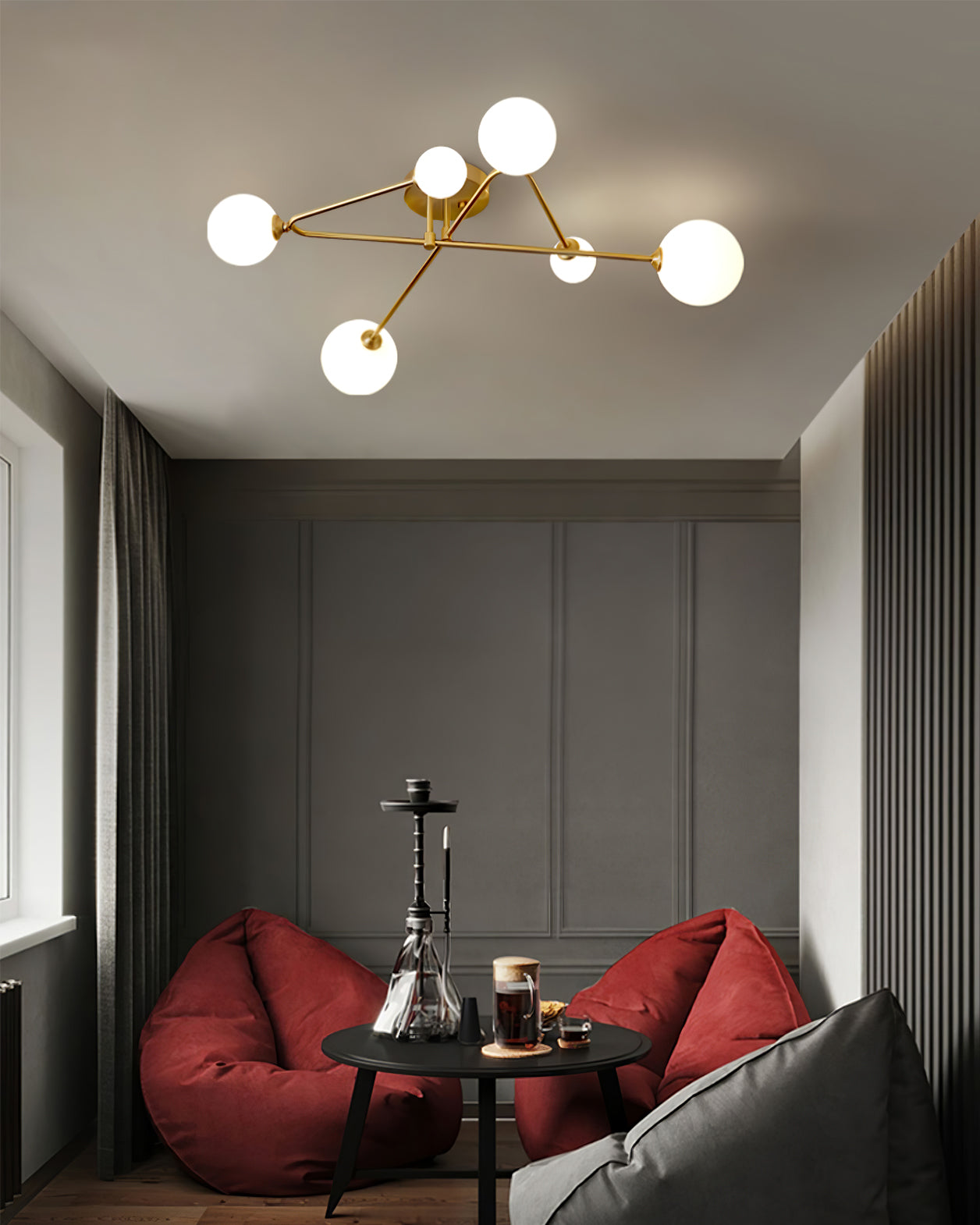 SputnikRadiance - Ceiling Lamp with Celestial Aesthetic and Gentle Glow