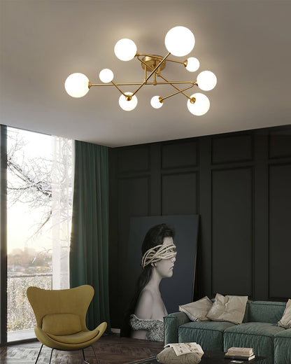 SputnikRadiance - Ceiling Lamp with Celestial Aesthetic and Gentle Glow