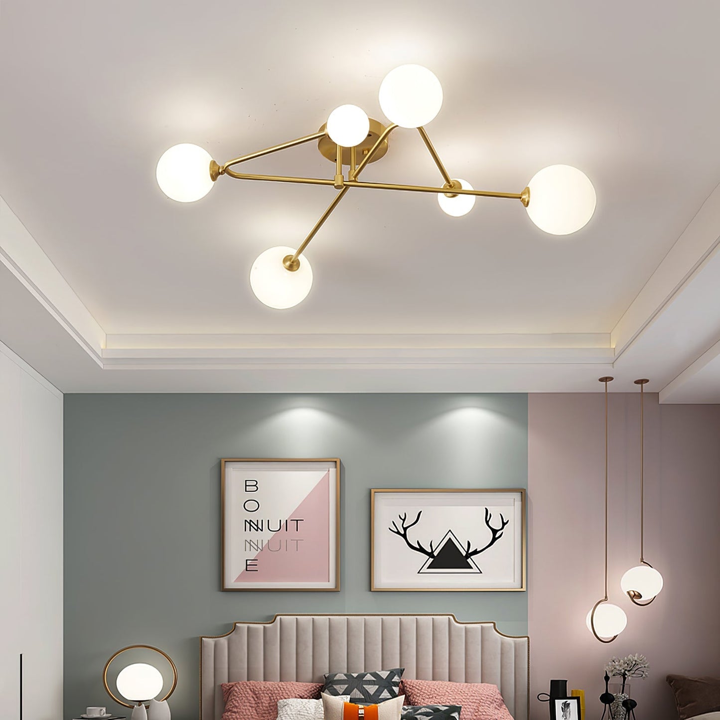 SputnikRadiance - Ceiling Lamp with Celestial Aesthetic and Gentle Glow