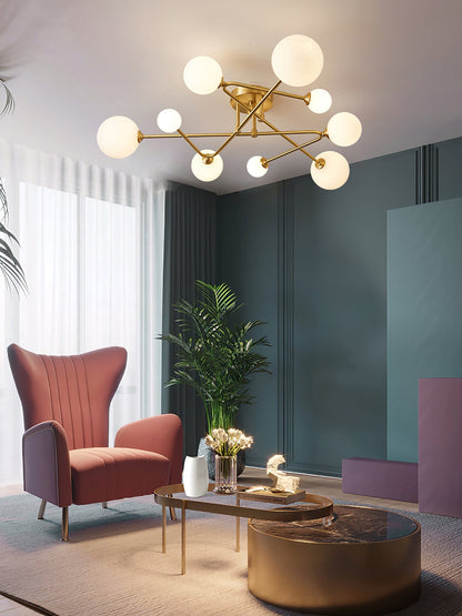SputnikRadiance - Ceiling Lamp with Celestial Aesthetic and Gentle Glow