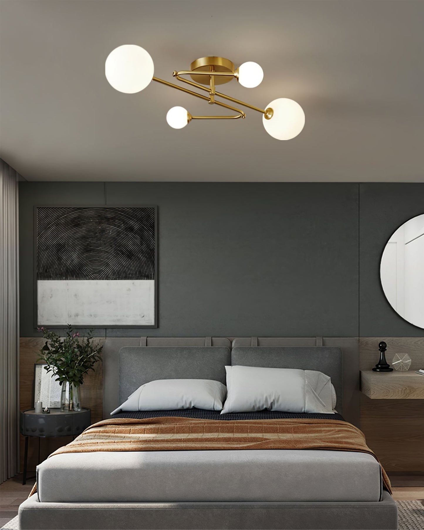 SputnikRadiance - Ceiling Lamp with Celestial Aesthetic and Gentle Glow