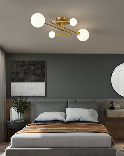 SputnikRadiance - Ceiling Lamp with Celestial Aesthetic and Gentle Glow