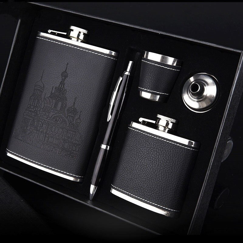 StellarCraft | Stylish Portable Stainless Steel Hip Flask Set for Travel 0