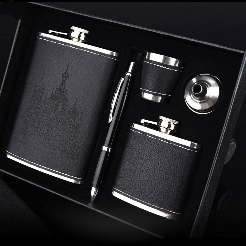 StellarCraft | Stylish Portable Stainless Steel Hip Flask Set for Travel 1