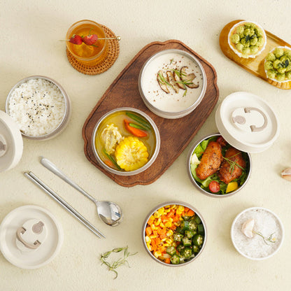 StellarSteel | Insulated Stylish Multi-Layer Kids Lunch Box with Thermal Lid 5