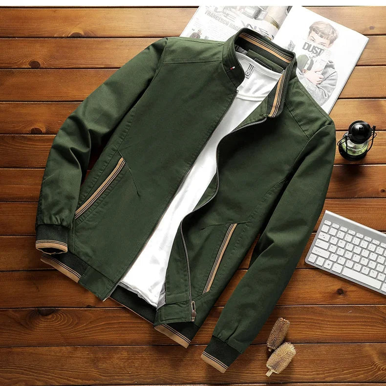Stylish Cotton Bomber Jacket with a Timeless Fit 1