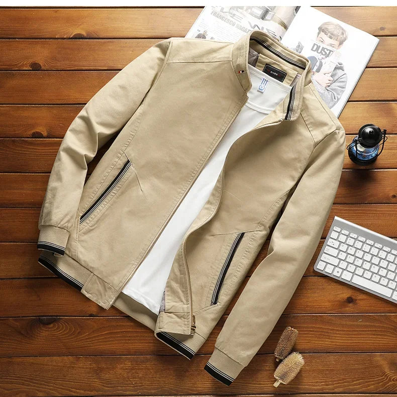 Stylish Cotton Bomber Jacket with a Timeless Fit 2