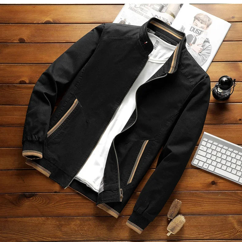 Stylish Cotton Bomber Jacket with a Timeless Fit 3