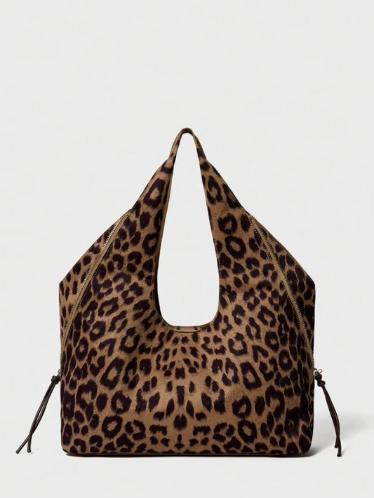 Stylish Cow Print Handbag - Spacious Everyday Purse for Women - Durable Polyester Material 0