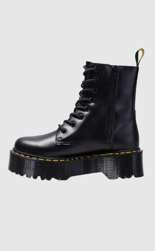 Stylish Leather Platform Boots with Chunky Sole – Comfortable Urban Footwear for All-Day Wear 0