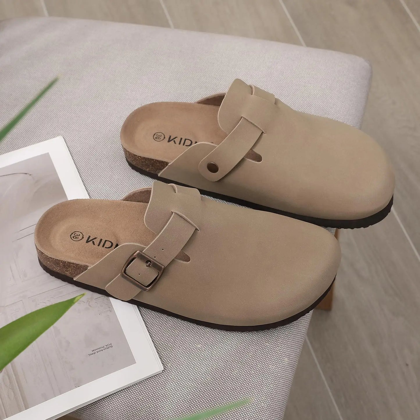Stylish Women's Suede Mules with Cork Insole and Arch Support – Comfortable Slip-On Shoes 5